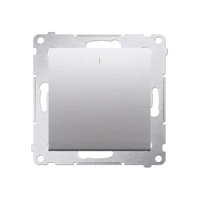 Dvoupólový spínač (modul) 10A, 250V, rychlospojky, stříbrný (metalický)