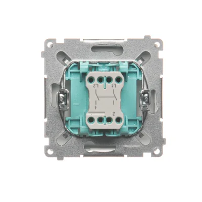 Dvoupólový spínač (modul), 10A, 250V, šroubovací svorky, bílá