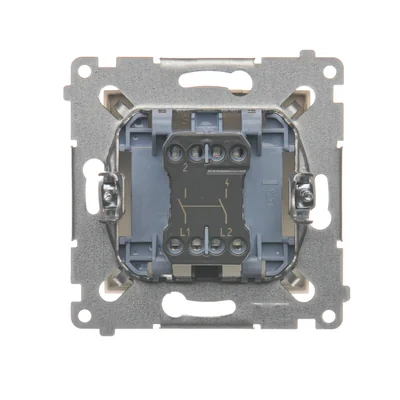 Dvoupólový spínač (modul) 16A, 250V, šroubovací svorky, krém