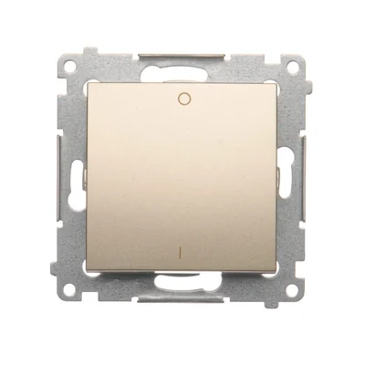 Dvoupólový spínač (modul) 16A, 250V, šroubovací svorky, zlatý (metalický)