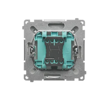 Dvoupólový vypínač (modul) 230V, metalický satén