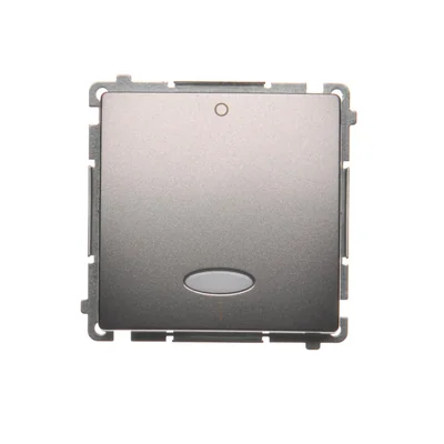 Dvoupólový vypínač s podsvícením (modul) 230V, metalíza inox