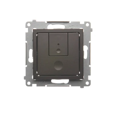 Dvoutlačítkový stmívač (modul) 40-500 W (300 VA), matná hnědá metalíza