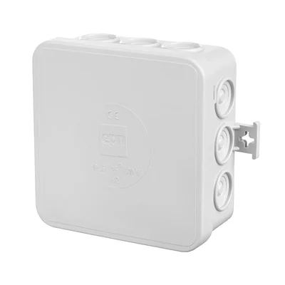 E12 surface-mounted box 85x85x39 12 membranes IP 55 - gray