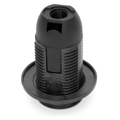 E14 plastic socket with black collar