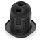 E27 plastic socket with collar black