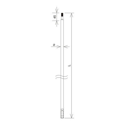 Earth electrode FI 20 X 1500 MM Stainless steel 1404