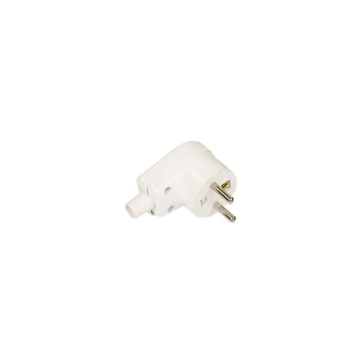 Earthed plug, side cable exit