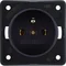 Earthed socket, brown, matt, Integro mechanism