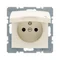 Earthed socket with cream cover