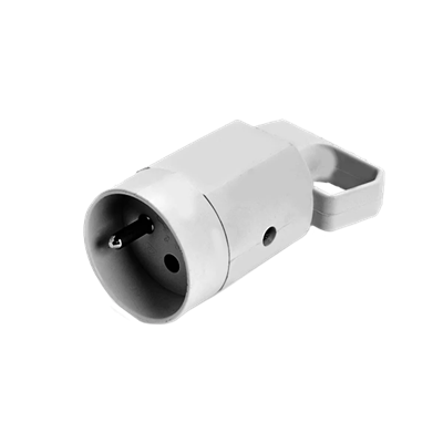 Earthed socket with ear 2P+E 16A 230V white