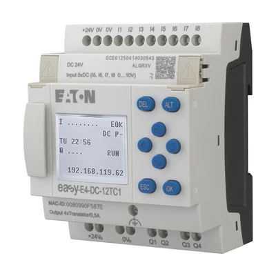 EASY-E4-DC-12TC1 easyE4 24VDC, 8DI(4AI), 4DO-T, з дисплеєм