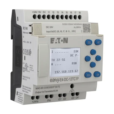 EASY-E4-DC-12TC1P easyE4 Push-in 24VDC, 8DI(4AI), 4DO-T, mit Display