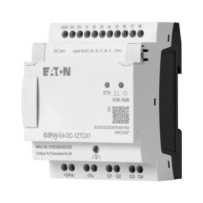 EASY-E4-DC-12TCX1 easyE4 24VDC, 8DI(4AI), 4DO-T, без дисплея
