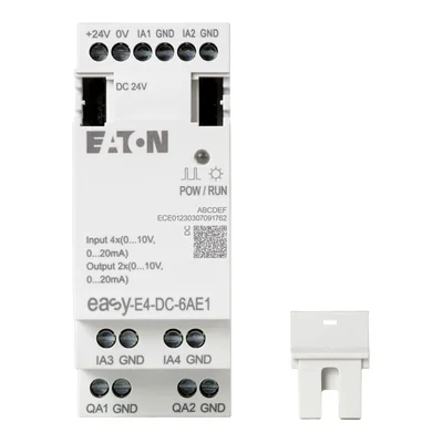 EASY-E4-DC-6AE1 rallonge easyE4 24VDC, 4AI, 2AO (0/4..20mA/0..10VDC)