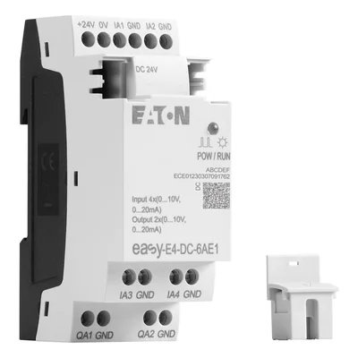 EASY-E4-DC-6AE1 rallonge easyE4 24VDC, 4AI, 2AO (0/4..20mA/0..10VDC)