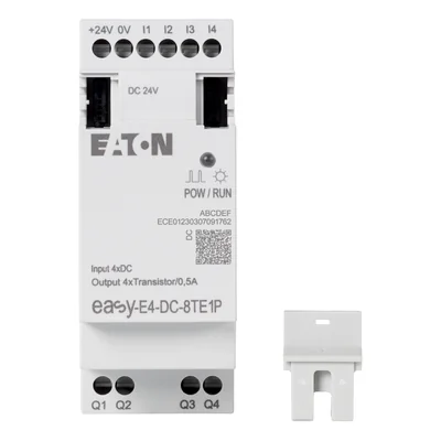 EASY-E4-DC-8TE1P Rallonge enfichable easyE4 24 V CC, 4 entrées numériques, 4 sorties numériques