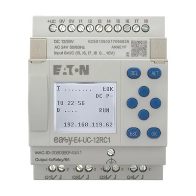 EASY-E4-UC-12RC1 easyE4 12-24VDC, 24VAC, 8DI(4AI), 4DO-R, with display
