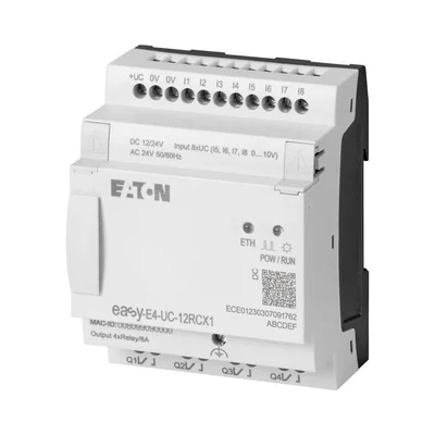 EASY-E4-UC-12RCX1 easyE4 12-24VDC, 24VAC, 8DI(4AI), 4DO-R, without display