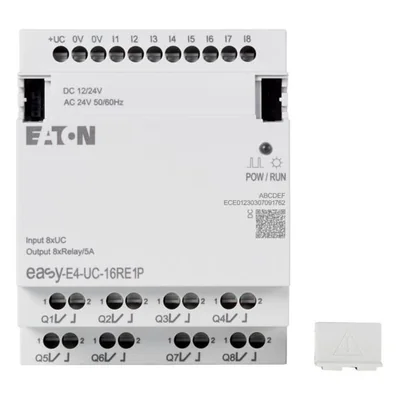 EASY-E4-UC-16RE1P EasyE4 Prolunga a innesto 12-24 V CC, 24 V CA, 8 ingressi digitali, 8 uscite a porta singola
