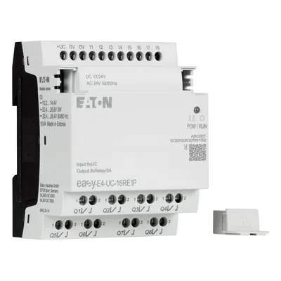 EASY-E4-UC-16RE1P Rallonge enfichable easyE4 12-24 V CC, 24 V CA, 8 entrées numériques, 8 sorties numériques