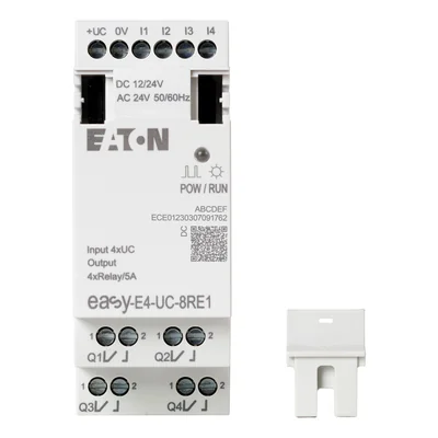 EASY-E4-UC-8RE1 Rallonge easyE4 12-24 V CC, 24 V CA, 4 entrées numériques, 4 sorties numériques - R