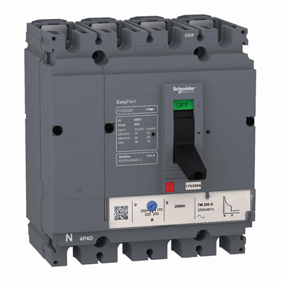 EasyPact circuit breaker with thermal magnetic release CVS250F TMD 250A 4P 4D