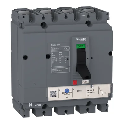 EasyPact wyłącznik z wywalaczem termomagnetycznym CVS250F TMD 250A 4P 4D