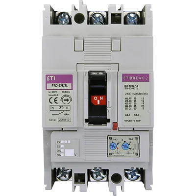 EB2 125/3L 32A 3p Wyłącznik mocy 3P, 25kA, wyzw. TM