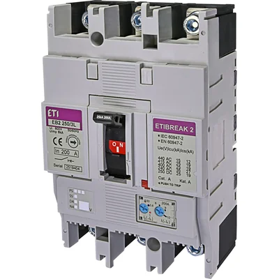 EB2 250/3L 200A 3p Interruptor automático de potencia 3P, 25kA, disparo TM