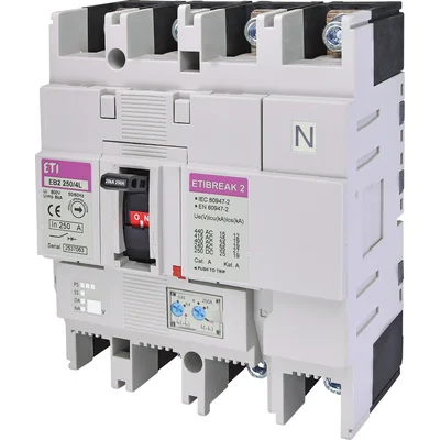 EB2 250/4H 200A 4p Силовий автоматичний вимикач 4P, 65 кА, з функцією розчеплення TM
