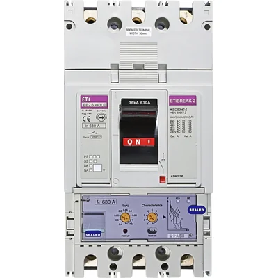 EB2 630/3LE 630A Interruttore automatico di potenza 3P, 36kA, sblocco elettronico