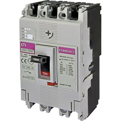 EB2S 160/3LF 160A 3p Wyłącznik mocy 3P, 16kA, wyzw. TM (bez regulacji)
