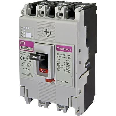 EB2S 160/3LF 32A 3p Interruptor automático de potencia 3P, 16kA, disparo TM (no ajustable)