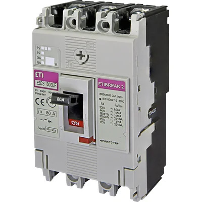 EB2S 160/3LF 80A 3p Power circuit breaker 3P, 16kA, TM trip (non-adjustable)