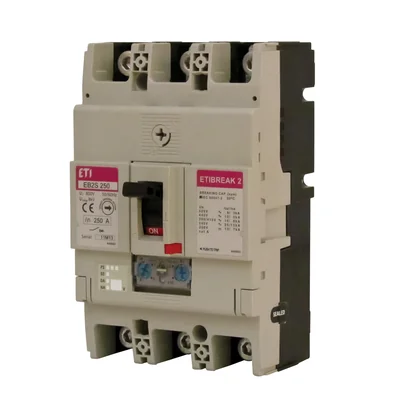 EB2S 250/3SA 250A 3p Interruptor automático de potencia 3P, 25kA, disparo TM (control térmico y magnético)