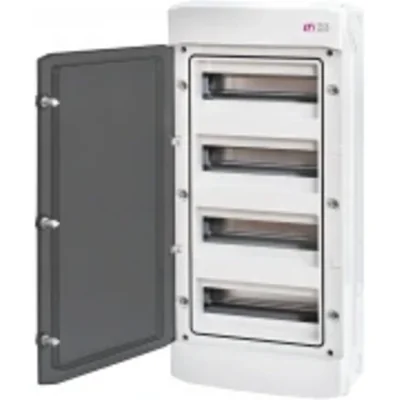 ECH-48PT-s Surface-mounted housing 48 mod, IP-65 transparent door, (N-split)