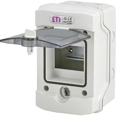 ECH-4G Aufputzgehäuse, 4 Module, IP65 transparente Tür