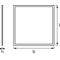 ECO CLASS PANEL 600 apparecchio LED 40W 3400lm IP20 4000K NW 595mm quadrato bianco