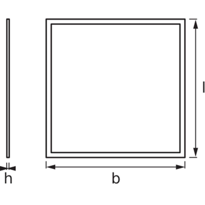 ECO CLASS PANEL 600 LED luminaire 40W 3200lm IP20 3000K WW 595mm square white