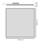 ECO GEN 2 PANEL Pannello LED 36W 3600lm 4000K IP40/20 90° 60x60cm quadrato bianco