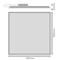 ECO HLO 600 PANEL Panel LED 34W 400\80lm 4000K IP20 120° 60x60cm cuadrado blanco