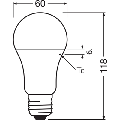 ECO LED bulb 10W E27 1055lm 230V 27000K