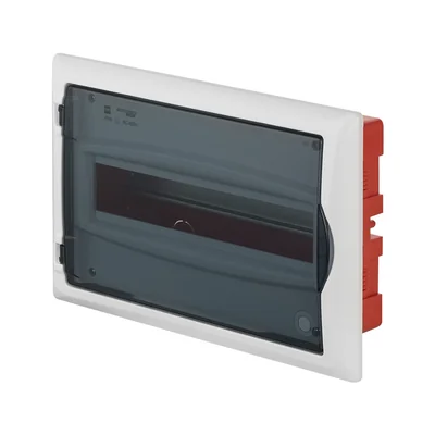 ECONOMIC BOX distribution board 1x12 PE+N flush-mounted IP 40 - smoke color