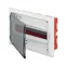 ECONOMIC BOX distribution board 1x12 PE+N flush-mounted IP 40 - smoke color