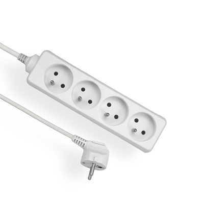 ECONOMIC Extension cord 4 sockets w/u 1.5m H05VV-F 3x1 white