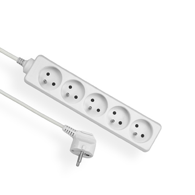 ECONOMIC Extension cord 5 sockets w/u 3m H05VV-F 3x1 white