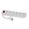 ECONOMIC Extension cord 6 sockets with/u switch 1.5m H05VV-F 3x1 white