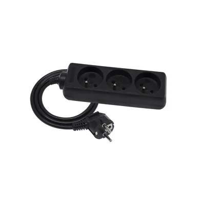 ECONOMIC Prodlužovací kabel 3 zásuvky s/výstup 3m H05VV-F 3x1 černý