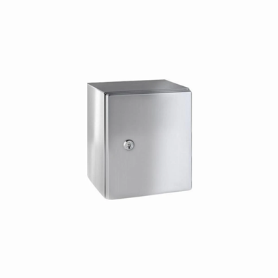 ECOR Armario de pared con placa de montaje, acero inoxidable IP66 200x300x150mm blanco